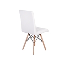 Conjunto 6 Cadeiras Eiffel Gomos Estofada Base Madeira - Bran