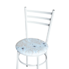 Conjunto 6 Cadeiras Epoxi Branca Para Cozinha Com Assento Per