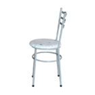 Conjunto 6 Cadeiras Epoxi Cinza Para Cozinha Com Assento Pers