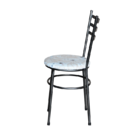 Conjunto 6 Cadeiras Epoxi Preta Craqueada Para Cozinha Com As