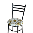 Conjunto 6 Cadeiras Epoxi Preta Para Cozinha Com Assento Pers