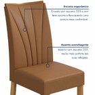 Conjunto 6 Cadeiras Estofadas Apogeu Amêndoa Clean/corino Car