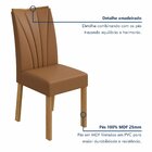 Conjunto 6 Cadeiras Estofadas Apogeu Amêndoa Clean/corino Car