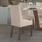 Conjunto 6 Cadeiras Estofadas Apogeu Móveis Lopas Imbuia Clea