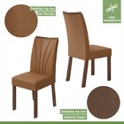 Conjunto 6 Cadeiras Estofadas Apogeu Móveis Lopas Imbuia Clea