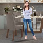 Conjunto 6 Cadeiras Estofadas Apogeu Móveis Lopas Imbuia Clea