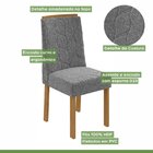 Conjunto 6 Cadeiras Estofadas Astrid Móveis Lopas Amêndoa Cle