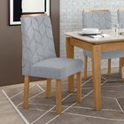 Conjunto 6 Cadeiras Estofadas Astrid Móveis Lopas Amêndoa Cle