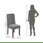 Conjunto 6 Cadeiras Estofadas Astrid Móveis Lopas Imbuia Clea