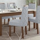 Conjunto 6 Cadeiras Estofadas Astrid Móveis Lopas Imbuia Clea