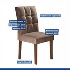 Conjunto 6 Cadeiras Estofadas Hobby Chocolate/ Animale Marrom