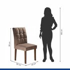 Conjunto 6 Cadeiras Estofadas Hobby Chocolate/ Animale Marrom