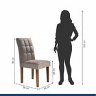 Conjunto 6 Cadeiras Estofadas Hobby Chocolate/ Cinza