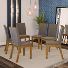 Conjunto 6 Cadeiras Estofadas Kesha Casa 812