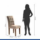 Conjunto 6 Cadeiras Estofadas Madri Chocolate