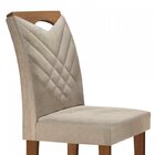 Conjunto 6 Cadeiras Estofadas Texas Chocolate/jacar