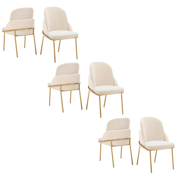 Conjunto 6 Cadeiras Estofadas Vitta Dj Móveis