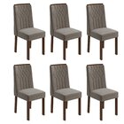 Conjunto 6 Cadeiras Exclusive Móveis Lopas Imbuia Clean/suede