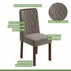 Conjunto 6 Cadeiras Exclusive Móveis Lopas Imbuia Clean/suede