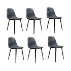 Conjunto 6 Cadeiras Fixa Tania  Preto