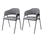 Conjunto 6 Cadeiras Jantar Base Metal Cinza