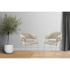 Conjunto 6 Cadeiras Jantar Base Metal Retro Couro Sintético P