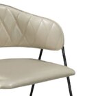 Conjunto 6 Cadeiras Jantar Base Metal Retro Pérola