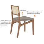 Conjunto 6 Cadeiras King Em Madeira Maciça Com Tela Estofada