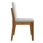 Conjunto 6 Cadeiras Lady Em Madeira Maciça Mel Natural/linho