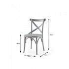 Conjunto 6 Cadeiras Madeira Maciça Tauari Cross Laqueado X Te