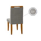 Conjunto 6 Cadeiras Onix Em Linho Com Pés De Madeira Maciça