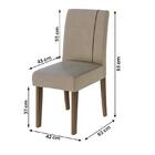 Conjunto 6 Cadeiras Padua Em Tecido De Veluplus