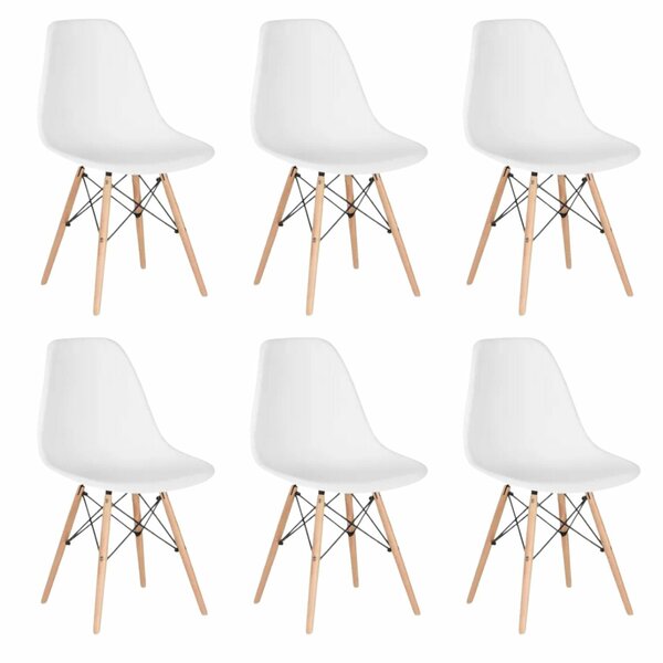 Conjunto 6 Cadeiras Para Sala De Jantar Eames Eiffel Dkr Bran
