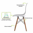 Conjunto 6 Cadeiras Para Sala De Jantar Eames Eiffel Dkr Bran