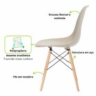 Conjunto 6 Cadeiras Para Sala De Jantar Eames Eiffel Dkr Nude
