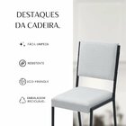 Conjunto 6 Cadeiras Para Sala De Jantar Lisboa Cinza / Preto