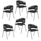 Conjunto 6 Cadeiras Para Sala De Jantar Preto