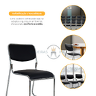 Conjunto 6 Cadeiras Pretas Dakkar Para Cozinha Mesa De Jantar