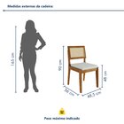 Conjunto 6 Cadeiras Rainha Em Madeira Maciça Mel Natural/linh