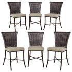 Conjunto 6 Cadeiras Turquia Pedra Ferro A11 Fibra Trama Fecha