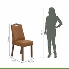 Conjunto 6 Cadeiras Vênus Móveis Lopas Imbuia Clean/corino Ca