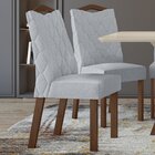 Conjunto 6 Cadeiras Vênus Móveis Lopas Imbuia Clean/linho Cin