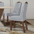 Conjunto 6 Cadeiras Vênus Móveis Lopas Imbuia Clean/linho Cin