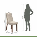 Conjunto 6 Cadeiras Vênus Móveis Lopas Imbuia Clean/linho Rin