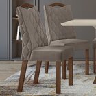 Conjunto 6 Cadeiras Vênus Móveis Lopas Imbuia Clean/suede Ani