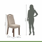 Conjunto 6 Cadeiras Vênus Móveis Lopas Imbuia Clean/veludo Na