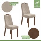 Conjunto 6 Cadeiras Vênus Móveis Lopas Imbuia Clean/veludo Na