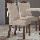 Conjunto 6 Cadeiras Vênus Móveis Lopas Imbuia Clean/veludo Na