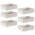 Conjunto 6 Cestos Organizadores 8,2l Flow Bege 34x27x9cm Lav