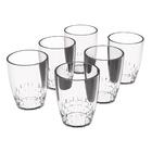 Conjunto 6 Copos Transparente 300ml Plástico Trama Crippa Águ